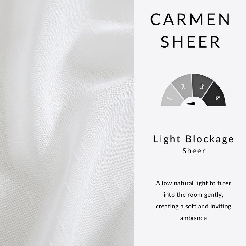 Elrene Home Fashions Carmen Sheer Extra-Wide Weatherproof Indoor/Outdoor Grommet Top Curtain Panel with Coordinating Tieback for Porch, Pergola, Patio, Deck, 114â€W x 95â€L, White - Image 5